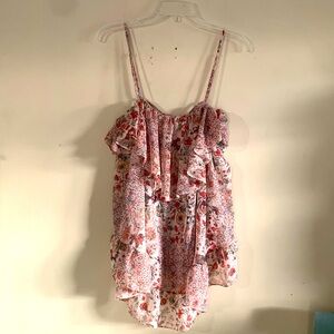 Victoria's Secret Pink Floral Ruffle Camisole